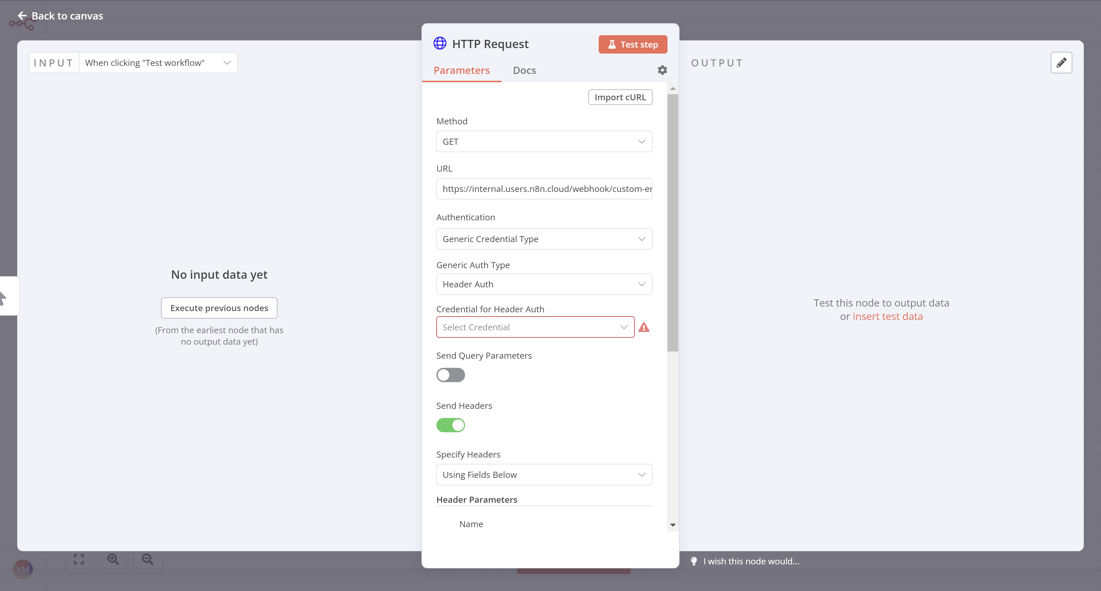 HTTP Request node